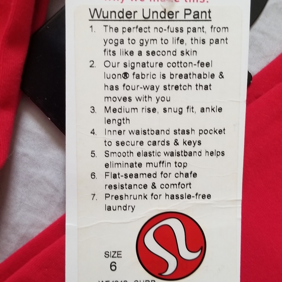 Lululemon Wunder Under Leggings size 6 - Picture 3 of 6
